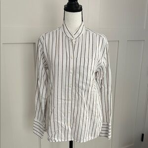Banana Republic Factory Striped Women's Linen Blend Shirt